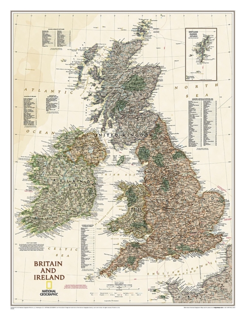 Britain And Ireland Executive Laminated Map : Wall Maps Countries & Regions, Sheet map Book