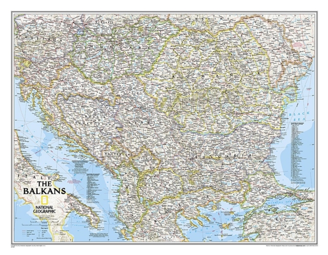 The Balkans Classic, Laminated : Wall Maps Countries & Regions, Sheet map Book
