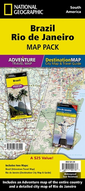 Brazil, Rio De Janeiro, Map Pack Bundle : Travel Maps International Adventure/Destination Map, Sheet map, folded Book