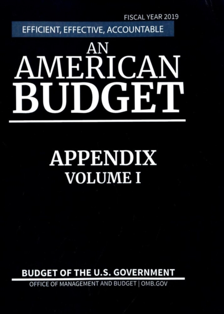 Appendex, Budget of the United States, Fiscal Year 2019 : Efficient, Effective, Accountable an American Budget, Paperback / softback Book