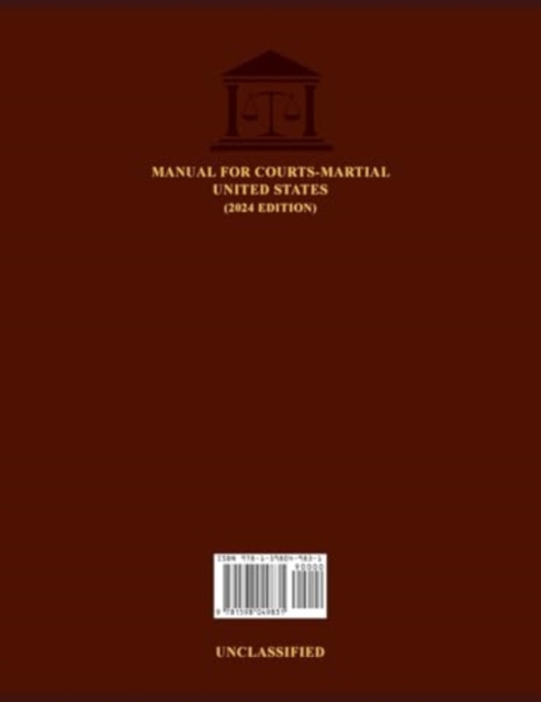 Manual for Courts-Martial United States (2024 Edition), Paperback / softback Book