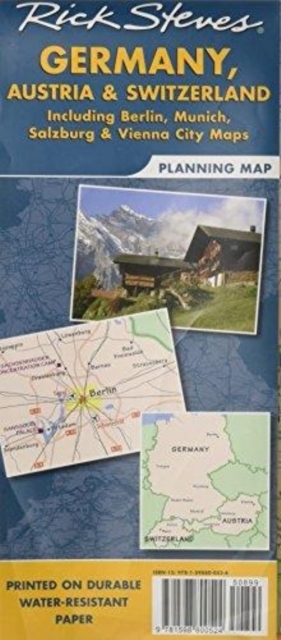 Rick Steves' Germany, Austria, and Switzerland Map : Including Berlin, Munich, Salzburg and Vienna City, Sheet map Book
