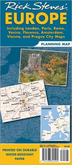 Rick Steves' Europe Map, Paperback Book