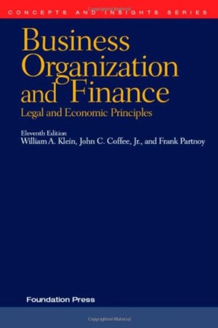 Business Organization and Finance, Legal and Economic Principles, Paperback / softback Book