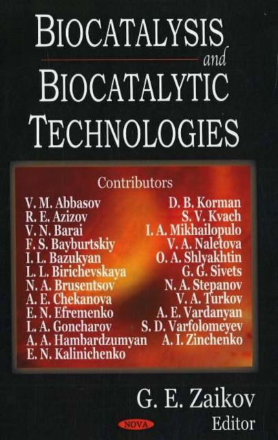 Biocatalysis & Biocatalytic Technologies, Hardback Book
