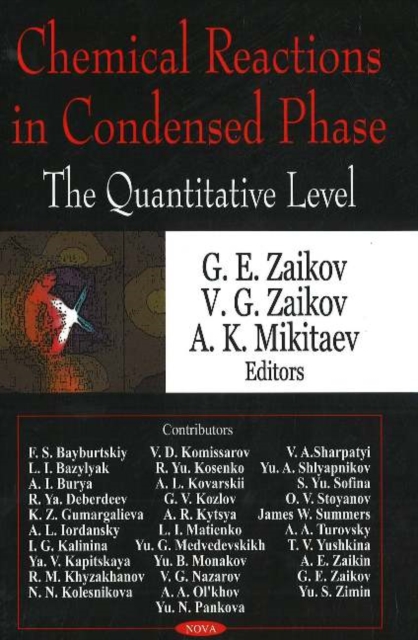Chemical Reactions in Condensed Phase : The Quantitative Level, Hardback Book