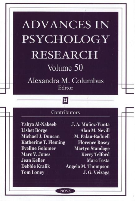 Advances in Psychology Research : Volume 50, Hardback Book