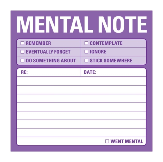 Knock Knock Sticky: Mental Note, Other printed item Book