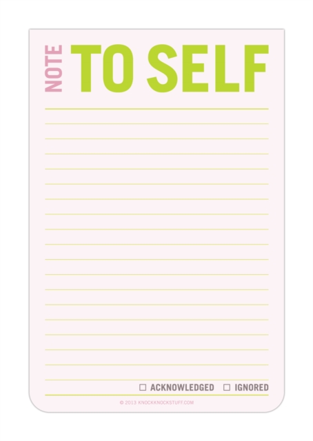 Knock Knock Note to Self Jumbo Sticky Notes, Stickers Book