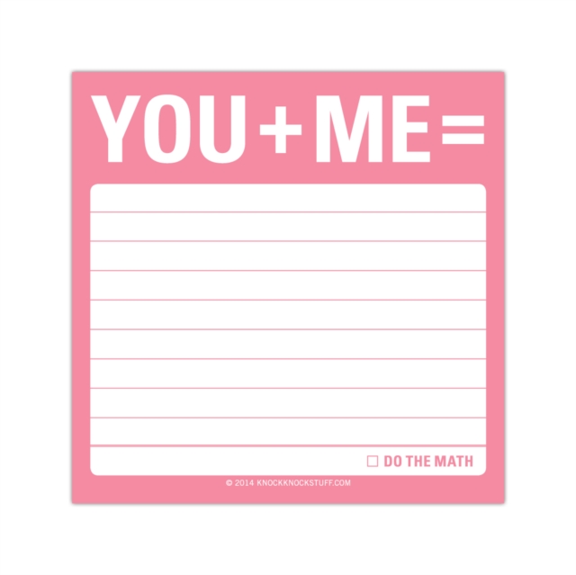 You + Me Sticky Note, Stickers Book