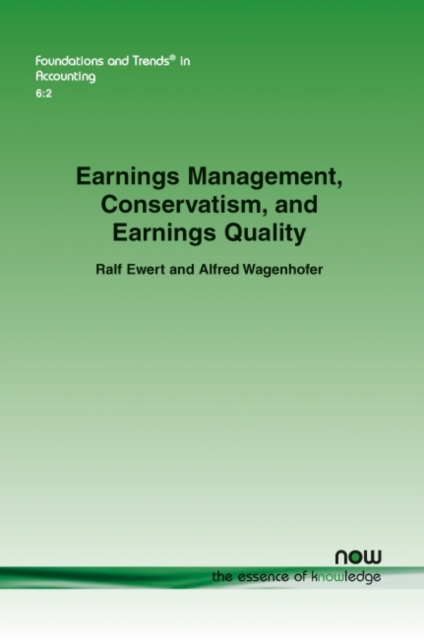 Earnings Management, Conservatism, and Earnings Quality, Paperback / softback Book