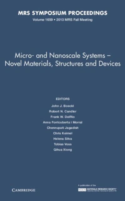 Micro and Nanoscale Systems: Volume 1659 : Novel Materials, Structures and Devices, Hardback Book
