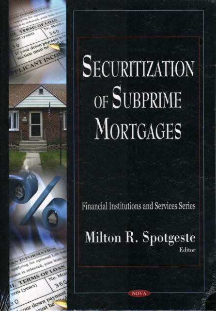 Securization of Subprime Mortgages, Hardback Book