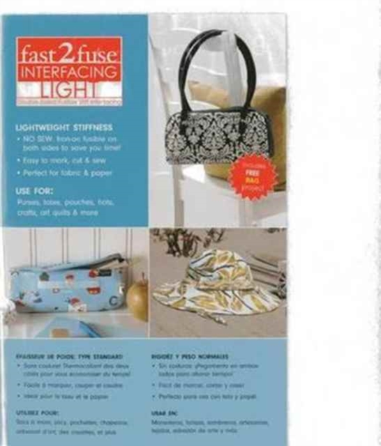 fast2fuse Light Pack 15" x 18" : Double-Sided Fusible Stiff Interfacing, General merchandise Book