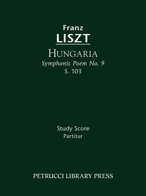 Hungaria, S.103 : Study score, Paperback / softback Book
