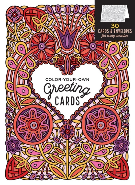 Color-Your-Own Greeting Cards : 30 Cards & Envelopes for Every Occasion, Paperback / softback Book