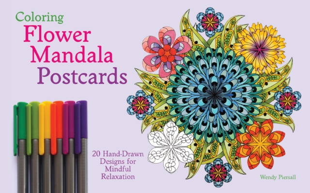 Coloring Flower Mandala Postcards : 20 Hand-Drawn Designs for Mindful Relaxation, Paperback / softback Book