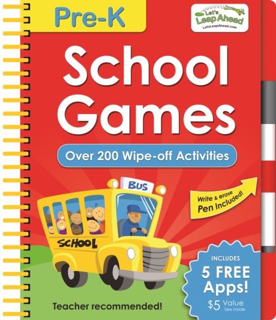 Let's Leap Ahead Pre-K School Games, Spiral bound Book