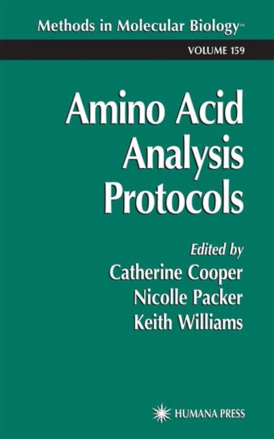 Amino Acid Analysis Protocols, Paperback / softback Book