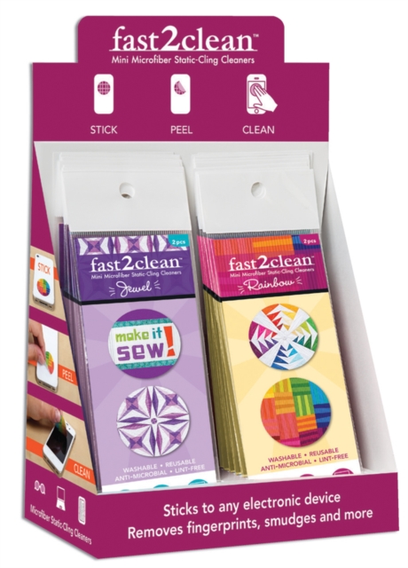 Fast2clean Jewel & Rainbow Mini Microfiber Static-Cling Cleaners Pop, General merchandise Book
