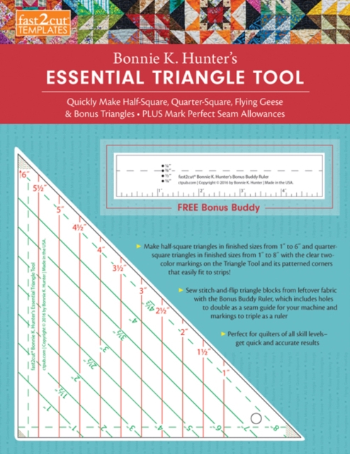 fast2cut® Bonnie K. Hunter's Essential Triangle Tool : Quickly Make Half-Square, Quarter-Square, Flying Geese & Bonus Triangles, General merchandise Book
