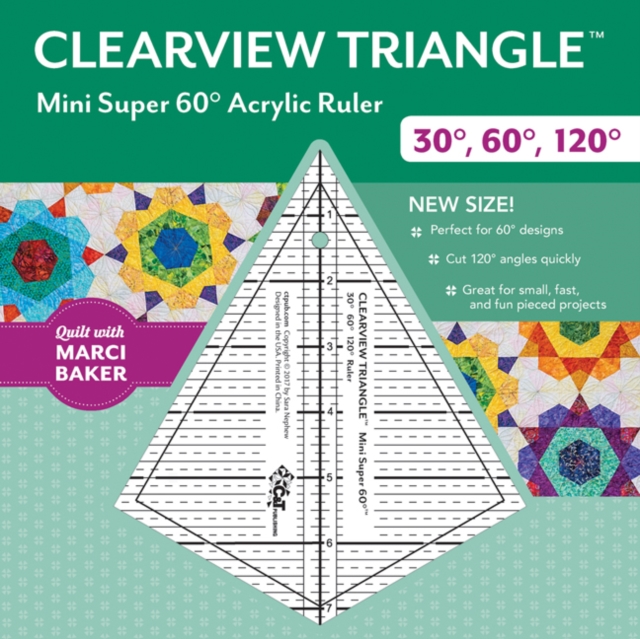 Clearview Triangle (TM) Mini Super 60 Degrees Acrylic Ruler, General merchandise Book