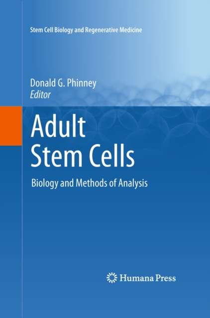 Adult Stem Cells : Biology and Methods of Analysis, PDF eBook