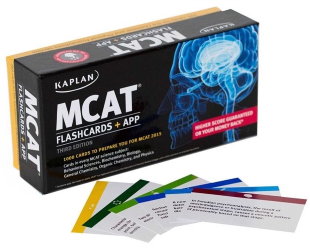 Kaplan MCAT Flashcards + App, Cards Book