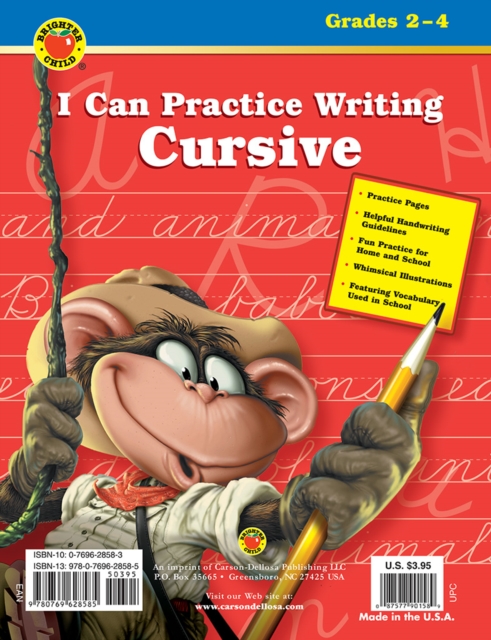 I Can Practice Writing Cursive, Grades 2 - 4, PDF eBook