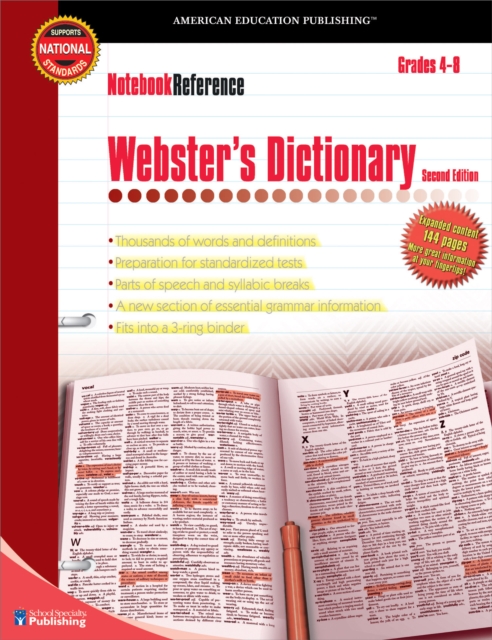 Webster's Dictionary, Grades 4 - 8 : Second Edition, PDF eBook