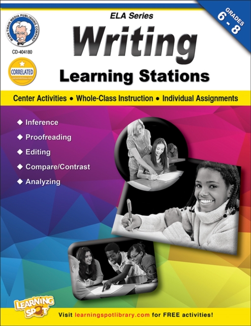 Writing Learning Stations, Grades 6 - 8, PDF eBook