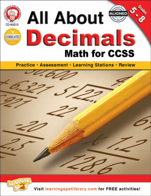 All About Decimals, Grades 5 - 8 : Math for CCSS, PDF eBook