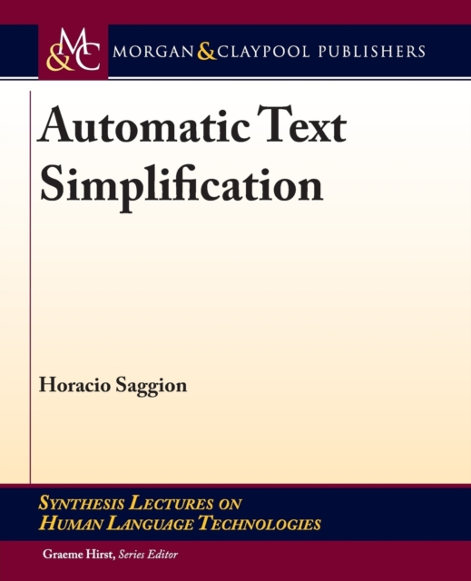 Automatic Text Simplification, Paperback / softback Book