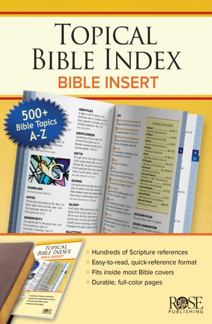 BOOK: Topical Bible Index Insert, Paperback / softback Book