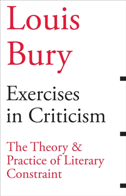 Exercises in Criticism - The Theory and Practice of Literary Constraint, Paperback / softback Book