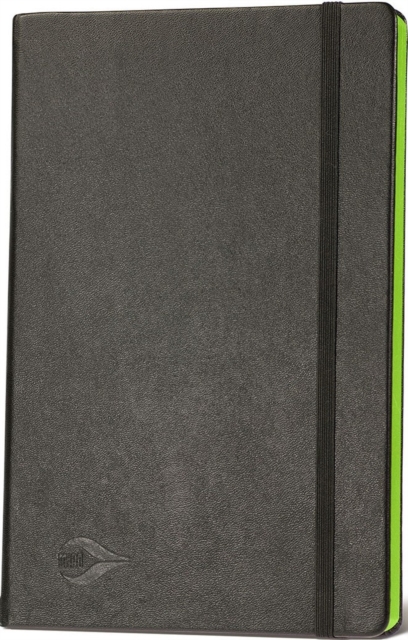 Medium Black Ruled Journal with Green Gilded Edges, Other printed item Book