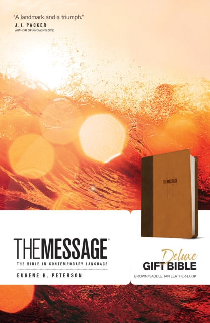 Message Deluxe Gift Bible, Brown, Leather / fine binding Book