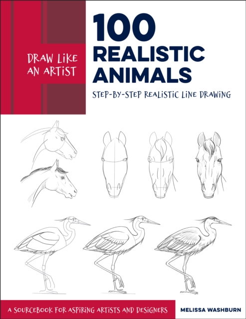 Draw Like an Artist: 100 Realistic Animals : Step-by-Step Realistic Line Drawing  **A Sourcebook for Aspiring Artists and Designers, EPUB eBook