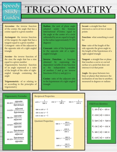 Trigonometry (Speedy Study Guides : Academic), Paperback / softback Book