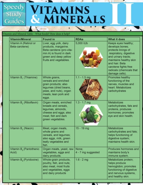 Vitamins & Minerals II (Speedy Study Guides : Academic), Paperback / softback Book