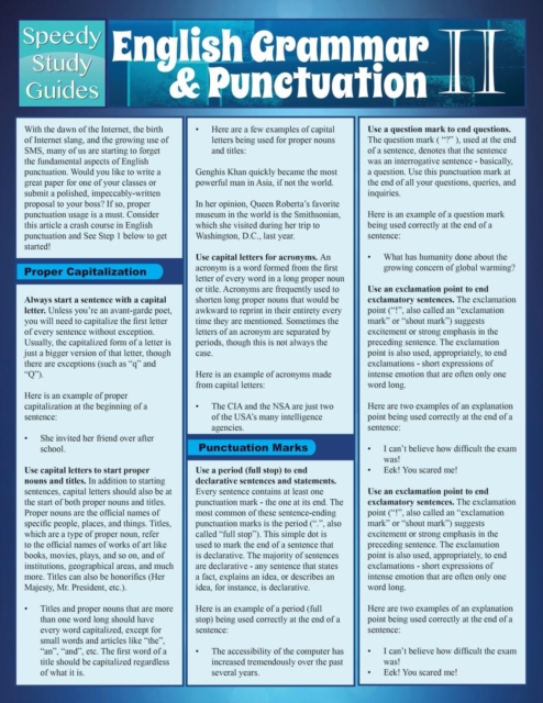 English Grammar & Punctuation II (Speedy Study Guide), Paperback / softback Book