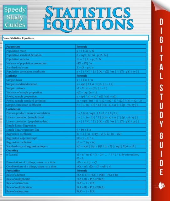 Statistics Equations (Speedy Study Guides), PDF eBook
