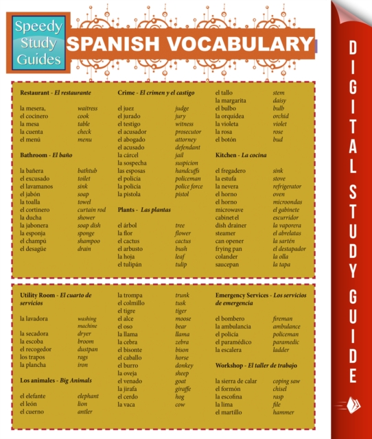 Spanish Vocabulary (Speedy Study Guides), PDF eBook