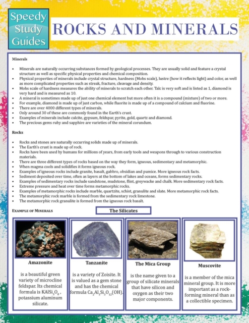 Rocks and Minerals (Speedy Study Guide), Paperback / softback Book
