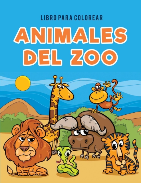 Libro para colorear animales del zoo, Paperback / softback Book