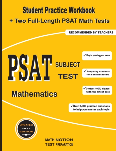 PSAT Subject Test Mathematics : Student Practice Workbook + Two Full-Length PSAT Math Tests, Paperback / softback Book