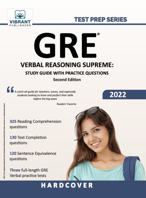 GRE Verbal Reasoning Supreme : Study Guide with Practice Questions, Hardback Book