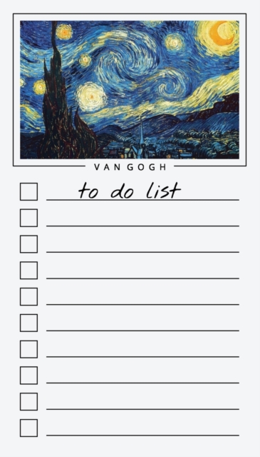 To Do List Notepad : Van Gogh Art, Checklist, Task Planner for Grocery Shopping, Planning, Organizing, Paperback / softback Book