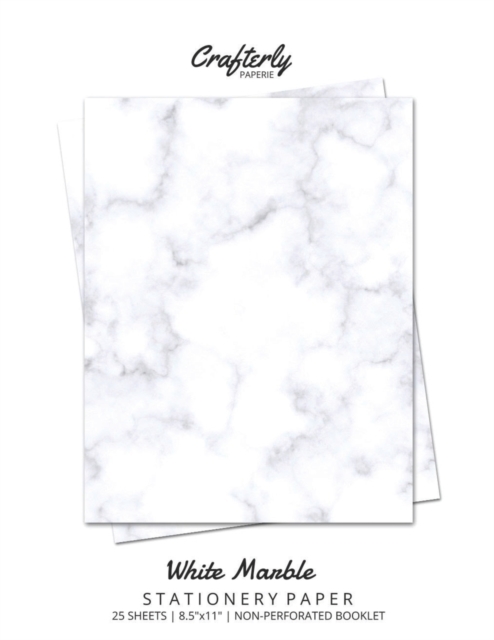 White Marble Stationery Paper : Cute Letter Writing Paper for Home, Office, Letterhead Design, 25 Sheets, Paperback / softback Book