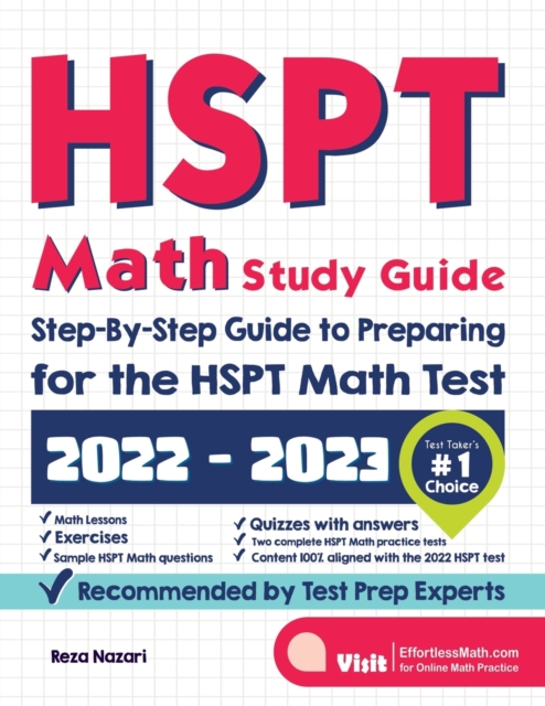 HSPT Math Study Guide : Step-By-Step Guide to Preparing for the HSPT Math Test, Paperback / softback Book